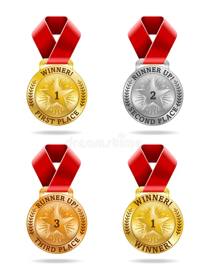 Ribbon Medal Set of 10