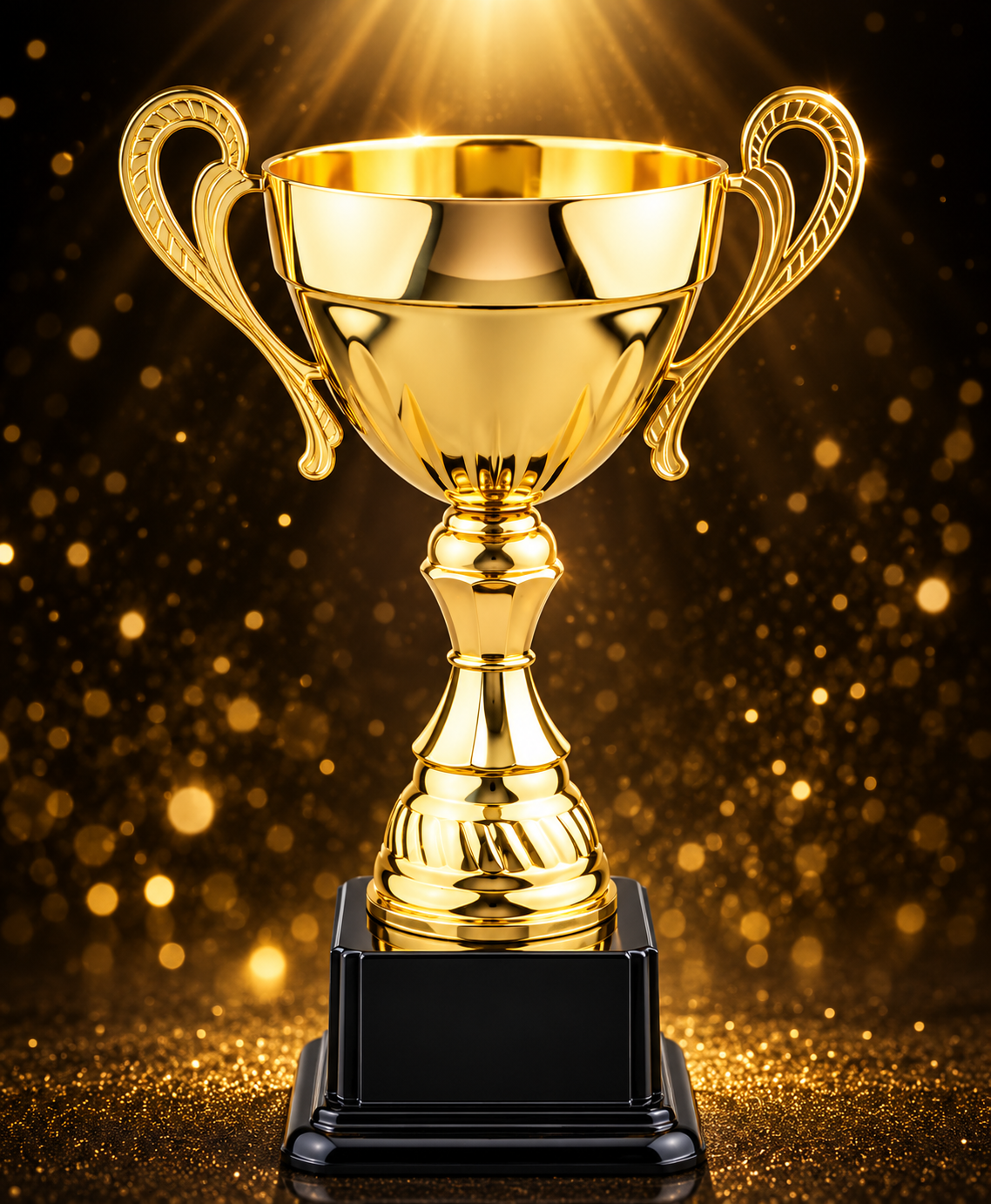 Gold champion trophy cup