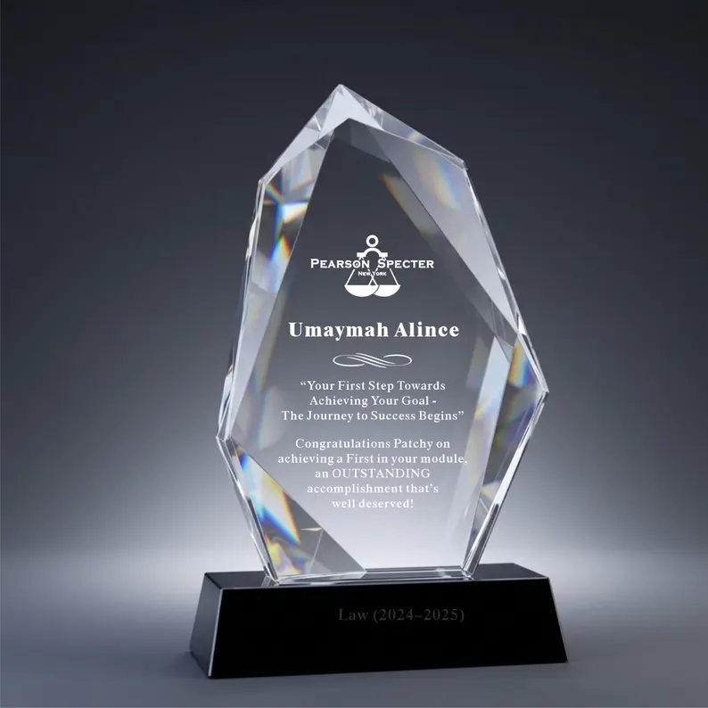 Crystal obelisk award